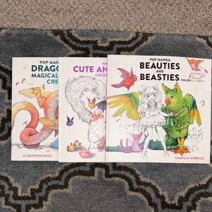 New Pop Manga Coloring Book Set by Camilla d’errico.